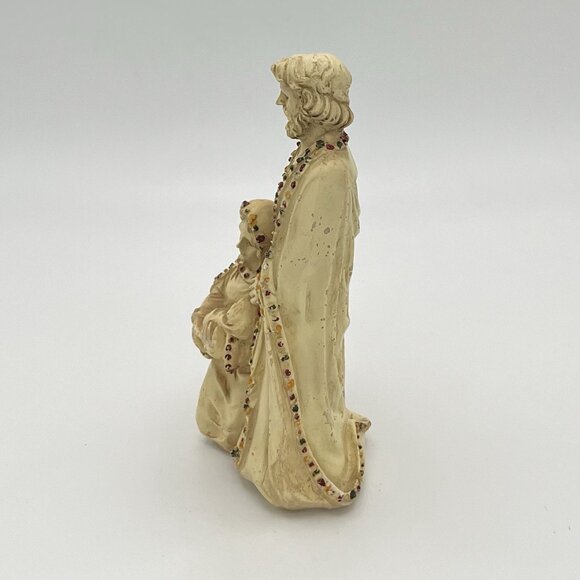 Vintage Holy Family Figurine Nativity Scene Catholic Christian Mary Jesus Creme - Picture 3 of 11
